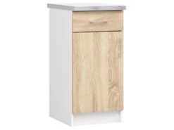 ASTRA - Meuble De Cuisine Style Moderne - 40x82x54 - 1 Porte+1 Tiroir