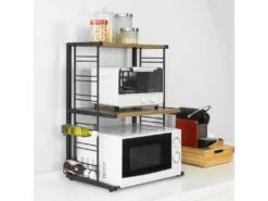 SoBuy KCR08-PF Étagères Micro-Ondes De Cuisine Support Étagère De Cuisine 2 Niveaux -Electroménager Soldes meuble de cuisine 21269063