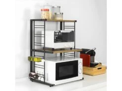 SoBuy KCR08-PF Étagères Micro-Ondes De Cuisine Support Étagère De Cuisine 2 Niveaux -Electroménager Soldes meuble de cuisine 21269071
