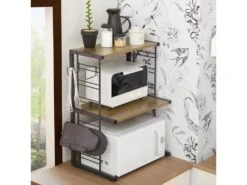 SoBuy KCR08-PF Étagères Micro-Ondes De Cuisine Support Étagère De Cuisine 2 Niveaux -Electroménager Soldes meuble de cuisine 21269073