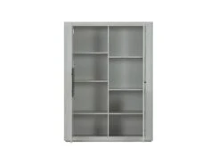 Vaisselier 2 Portes Chêne Gris Clair - JEANNETTE -Electroménager Soldes meuble de cuisine 21952533