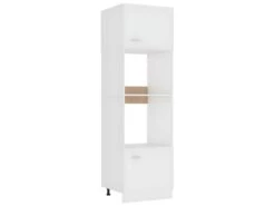 Armoire à Micro-ondes Blanc 60x57x207 Cm Aggloméré