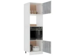 Armoire à Micro-ondes Sonoma Gris 60x57x207 Cm -Electroménager Soldes meuble de cuisine 22055691