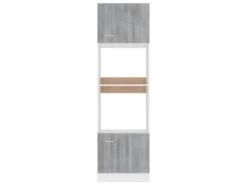 Armoire à Micro-ondes Sonoma Gris 60x57x207 Cm -Electroménager Soldes meuble de cuisine 22055693