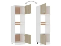 Armoire à Micro-ondes Chêne Sonoma 60x57x207 Cm Aggloméré -Electroménager Soldes meuble de cuisine 22055733