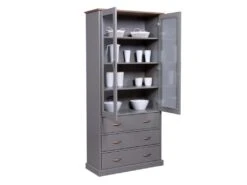 Luzerna Citrine 2 Portes, 3 Tiroirs Gris. -Electroménager Soldes meuble de cuisine 22096367