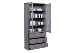 Luzerna Citrine 2 Portes, 3 Tiroirs Gris. -Electroménager Soldes meuble de cuisine 22096369