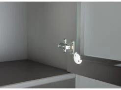 Luzerna Vitrine 2+2 Portes Et 2 Tiroirs, Gris, Marron. -Electroménager Soldes meuble de cuisine 22096395