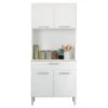 Buffet De Cuisine 4 Portes 1 Tiroir Blanc Largeur 80 Cm 2 Buffet De Cuisine 4 Portes 1 Tiroir Blanc Largeur 80 Cm -Electroménager Soldes meuble de cuisine 22717429
