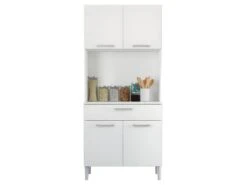 Buffet De Cuisine 4 Portes 1 Tiroir Blanc Largeur 80 Cm