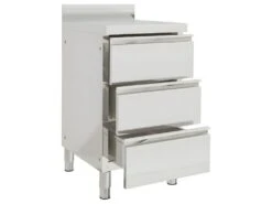 Armoire De Cuisine Commerciale 96 Cm Avec 3 Tiroirs Acier Inoxydable 02_0000002 -Electroménager Soldes meuble de cuisine 22939163