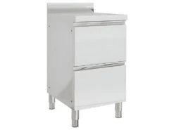 Lot De 2 Armoires De Cuisine Commerciale 96 Cm Avec 2 Tiroirs Acier Inoxydable 02_0000007 -Electroménager Soldes meuble de cuisine 22939183