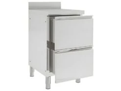 Lot De 2 Armoires De Cuisine Commerciale 96 Cm Avec 2 Tiroirs Acier Inoxydable 02_0000007 -Electroménager Soldes meuble de cuisine 22939185