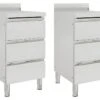 Lot De 2 Armoires De Cuisine Commerciale Avec 3 Tiroirs Acier Inoxydable 02_0000008 -Electroménager Soldes meuble de cuisine 22939225