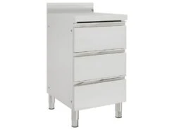 Lot De 2 Armoires De Cuisine Commerciale Avec 3 Tiroirs Acier Inoxydable 02_0000008 -Electroménager Soldes meuble de cuisine 22939229