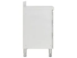 Lot De 2 Armoires De Cuisine Commerciale Avec 3 Tiroirs Acier Inoxydable 02_0000008 -Electroménager Soldes meuble de cuisine 22939233