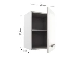 Cuisine Complète TRATTORIA - 180 Cm - 6 éléments De Rangements - Blanc -Electroménager Soldes meuble de cuisine 434817