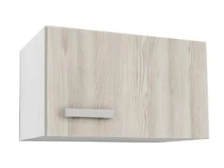 Cuisine Complète - 180 Cm - 6 éléments De Rangements - Naturel & Blanc - TRATTORIA -Electroménager Soldes meuble de cuisine 440447