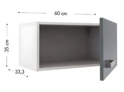Cuisine Complète TRATTORIA - 180 Cm - 6 éléments De Rangements - Gris & Blanc -Electroménager Soldes meuble de cuisine 440649