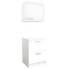 Caissons De Cuisine TRATTORIA - 1 Meuble Bas & 1 Meuble Haut - Blanc