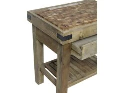 Meuble Cuisine En Bois Recyclé Garance -Electroménager Soldes meuble de cuisine 8946705