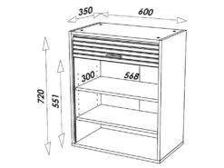 Meuble Cuisine Chêne 60x72 Face Imprimée - Coloris Rideau: Ciel étoilé Jaune 520 -Electroménager Soldes meuble de cuisine 9181183