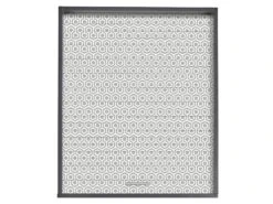 Meuble Cuisine Noir 60x72 Face Imprimée - Coloris Rideau: Hexagones Gris 521 -Electroménager Soldes meuble de cuisine 9181209