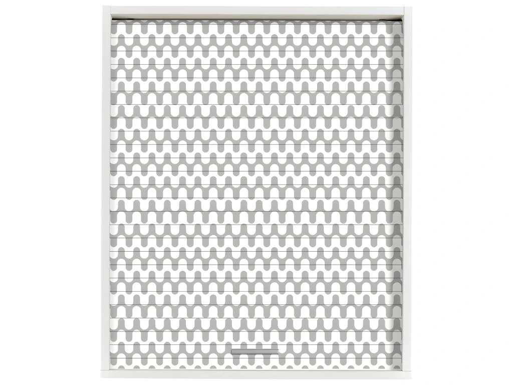 Meuble Cuisine Blanc 60x72 Face Imprimée - Coloris Rideau: Vagues Grises 810 5 Meuble Cuisine Blanc 60x72 Face Imprimée - Coloris Rideau: Vagues Grises 810 – Image 3