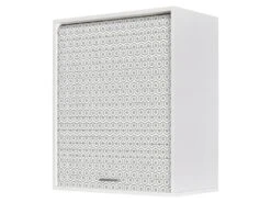 Meuble Cuisine Blanc 60x72 Face Imprimée - Coloris Rideau: Hexagones Gris 521