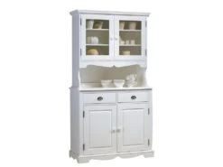 Buffet Vaisselier Blanc 4 Portes Style Anglais
