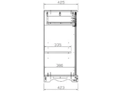 Buffet Vaisselier Blanc 4 Portes Style Anglais -Electroménager Soldes meuble de cuisine 9183509