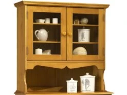 Buffet Vaisselier Pin Miel De Style Anglais -Electroménager Soldes meuble de cuisine 9183529