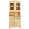 STAN - Buffet Vaisselier 4 Portes 2 Tiroirs Bois Massif -Electroménager Soldes meuble de cuisine 9543611