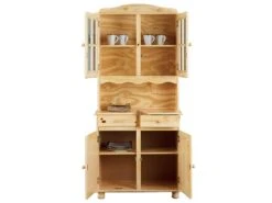 STAN - Buffet Vaisselier 4 Portes 2 Tiroirs Bois Massif -Electroménager Soldes meuble de cuisine 9543615