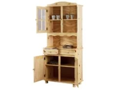 STAN - Buffet Vaisselier 4 Portes 2 Tiroirs Bois Massif -Electroménager Soldes meuble de cuisine 9543617