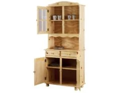 STAN - Buffet Vaisselier 4 Portes 2 Tiroirs Bois Massif -Electroménager Soldes meuble de cuisine 9543619