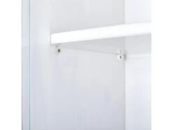 BIDART - Buffet Vaisselier 5 Portes 3 Tiroirs Bois Massif Vernis Blanc -Electroménager Soldes meuble de cuisine 9543873