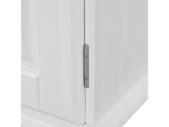 LAURIE - Buffet 3 Portes 3 Tiroirs Bois Massif Vernis Blanc -Electroménager Soldes meuble de cuisine 9886375