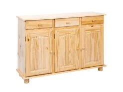 STAN - Buffet 3 Portes 3 Tiroirs Bois Massif