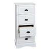 APOTHIC - Meuble 4 Tiroirs Bois Massif Vernis Blanc -Electroménager Soldes meuble de rangement 10447597