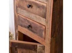 Colonne En Bois Recyclé Vicky -Electroménager Soldes meuble de rangement 10566575