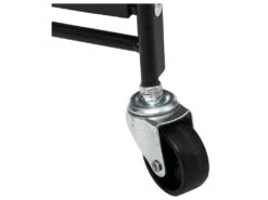 Desserte De Cuisine Roulante Pliable En Acier Noir Et Bois H 85.8 Cm -Electroménager Soldes meuble de rangement 10758013