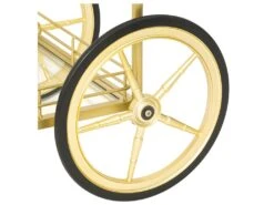 Desserte Roulante En Métal Doré Et Verre Trempé L 92 Cm -Electroménager Soldes meuble de rangement 10758145