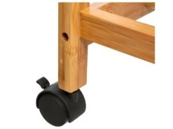 Desserte De Cuisine En Bambou Sur Roues 1 Tiroir Et 2 étagères H 76 Cm -Electroménager Soldes meuble de rangement 10758153