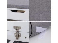 Meuble à Chaussures Trois Casiers Avec Coffre Blanc ALAN - HAPPY GARDEN -Electroménager Soldes meuble de rangement 10779541