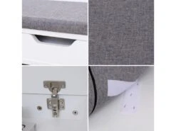 Meuble à Chaussures Deux Casiers Avec Coffre Blanc ALAN - HAPPY GARDEN -Electroménager Soldes meuble de rangement 10779589