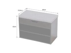 Meuble à Chaussures Deux Casiers Avec Coffre Blanc ALAN - HAPPY GARDEN -Electroménager Soldes meuble de rangement 10779591