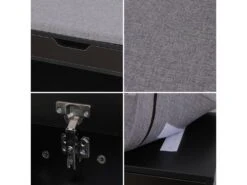 Meuble à Chaussures Deux Casiers Avec Coffre Noir ALAN - HAPPY GARDEN -Electroménager Soldes meuble de rangement 10779603