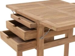 Desserte De Jardin En Teck - Naturel Clair - CYRCA -Electroménager Soldes meuble de rangement 11167167