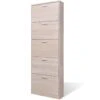 Meuble Armoire à Chaussure Bois Tiroirs Entrée Chambre 15 Paires 2002043 -Electroménager Soldes meuble de rangement 11224527